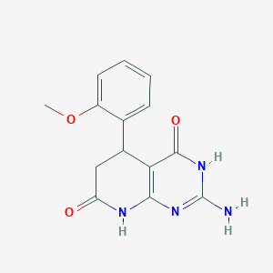 molecular formula C14H14N4O3 B3727503 2-amino-5-(2-methoxyphenyl)-5,8-dihydropyrido[2,3-d]pyrimidine-4,7(3H,6H)-dione 