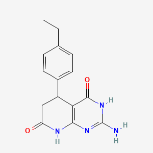 molecular formula C15H16N4O2 B3727510 2-amino-5-(4-ethylphenyl)-5,8-dihydropyrido[2,3-d]pyrimidine-4,7(3H,6H)-dione CAS No. 878437-09-3