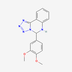 molecular formula C16H15N5O2 B3727535 5-(3,4-dimethoxyphenyl)-5,6-dihydrotetrazolo[1,5-c]quinazoline 