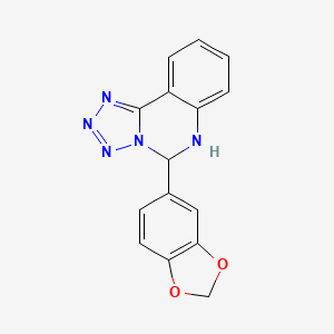 molecular formula C15H11N5O2 B3727549 5-(1,3-benzodioxol-5-yl)-5,6-dihydrotetrazolo[1,5-c]quinazoline 