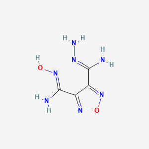 molecular formula C4H7N7O2 B3727554 4-(aminocarbonohydrazonoyl)-N'-hydroxy-1,2,5-oxadiazole-3-carboximidamide 