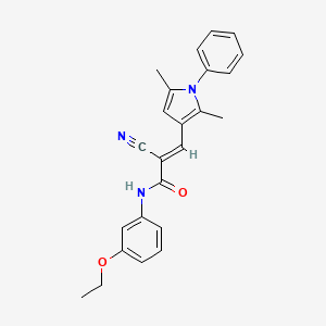 2-cyano-3-(2,5-dimethyl-1-phenyl-1H-pyrrol-3-yl)-N-(3-ethoxyphenyl)acrylamide