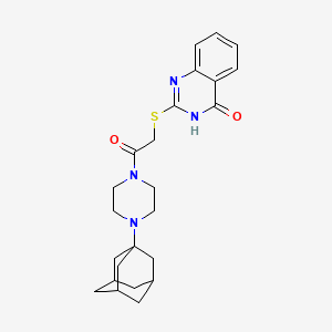molecular formula C24H30N4O2S B3727584 2-({2-[4-(1-adamantyl)piperazin-1-yl]-2-oxoethyl}thio)quinazolin-4(3H)-one 