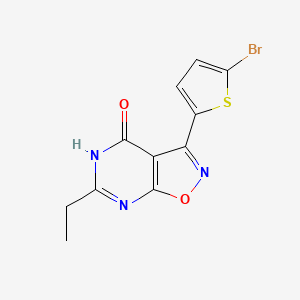 molecular formula C11H8BrN3O2S B3727592 3-(5-bromo-2-thienyl)-6-ethylisoxazolo[5,4-d]pyrimidin-4(5H)-one 