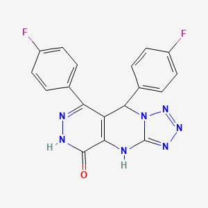molecular formula C18H11F2N7O B3727597 8,9-bis(4-fluorophenyl)-4,9-dihydrotetrazolo[1',5':1,2]pyrimido[4,5-d]pyridazin-5-ol 
