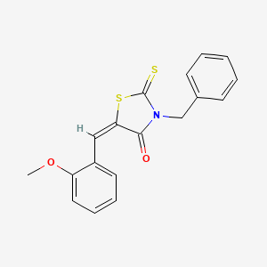 molecular formula C18H15NO2S2 B3727629 3-benzyl-5-(2-methoxybenzylidene)-2-thioxo-1,3-thiazolidin-4-one 