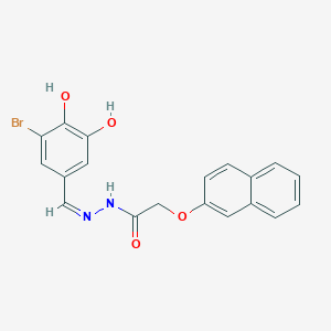 molecular formula C19H15BrN2O4 B3727631 N'-(3-bromo-4,5-dihydroxybenzylidene)-2-(2-naphthyloxy)acetohydrazide 