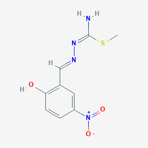 molecular formula C9H10N4O3S B3727644 methyl N'-(2-hydroxy-5-nitrobenzylidene)hydrazonothiocarbamate 