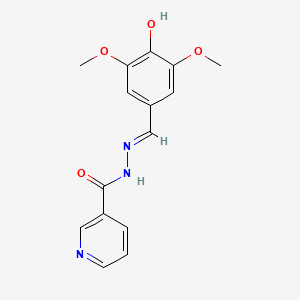 molecular formula C15H15N3O4 B3727646 N'-(4-hydroxy-3,5-dimethoxybenzylidene)nicotinohydrazide 