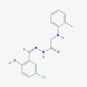 molecular formula C16H16ClN3O2 B3727647 N'-(5-chloro-2-hydroxybenzylidene)-2-[(2-methylphenyl)amino]acetohydrazide 