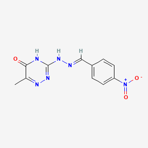 molecular formula C11H10N6O3 B3727651 4-nitrobenzaldehyde (6-methyl-5-oxo-4,5-dihydro-1,2,4-triazin-3-yl)hydrazone 