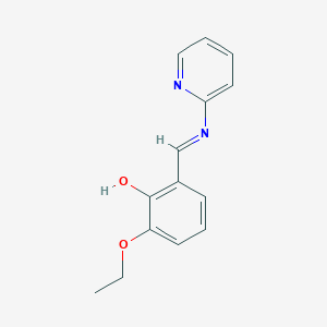 molecular formula C14H14N2O2 B3727664 2-ethoxy-6-[(2-pyridinylimino)methyl]phenol 