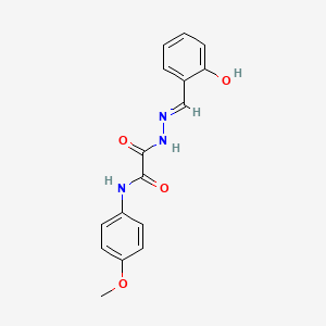 molecular formula C16H15N3O4 B3727677 2-[2-(2-hydroxybenzylidene)hydrazino]-N-(4-methoxyphenyl)-2-oxoacetamide CAS No. 305850-66-2
