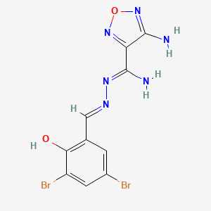 4-amino-N'-(3,5-dibromo-2-hydroxybenzylidene)-1,2,5-oxadiazole-3-carbohydrazonamide
