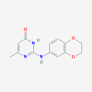 molecular formula C13H13N3O3 B3727690 2-(2,3-dihydro-1,4-benzodioxin-6-ylamino)-6-methyl-4(3H)-pyrimidinone 