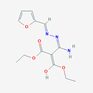 molecular formula C13H17N3O5 B3727739 diethyl {amino[2-(2-furylmethylene)hydrazino]methylene}malonate 