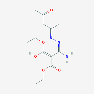 molecular formula C13H21N3O5 B3727744 diethyl {amino[2-(1-methyl-3-oxobutylidene)hydrazino]methylene}malonate 
