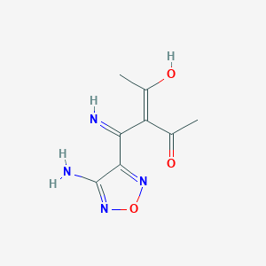molecular formula C8H10N4O3 B3727760 3-[amino(4-amino-1,2,5-oxadiazol-3-yl)methylene]pentane-2,4-dione 