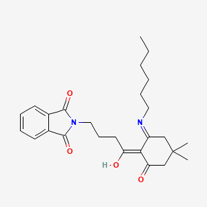 2-{4-[2-(hexylamino)-4,4-dimethyl-6-oxocyclohex-1-en-1-yl]-4-oxobutyl}-1H-isoindole-1,3(2H)-dione