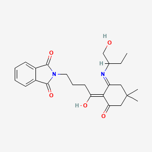 molecular formula C24H30N2O5 B3727790 2-[4-(2-{[1-(hydroxymethyl)propyl]amino}-4,4-dimethyl-6-oxocyclohex-1-en-1-yl)-4-oxobutyl]-1H-isoindole-1,3(2H)-dione 