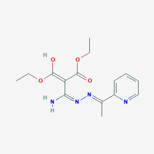 molecular formula C15H20N4O4 B3727808 diethyl {amino[2-(1-pyridin-2-ylethylidene)hydrazino]methylene}malonate 
