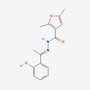 molecular formula C15H16N2O3 B3727834 N'-[1-(2-hydroxyphenyl)ethylidene]-2,5-dimethyl-3-furohydrazide 