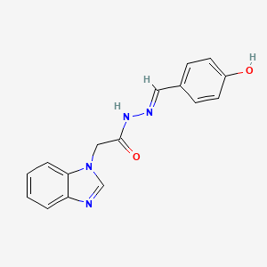 molecular formula C16H14N4O2 B3727844 2-(1H-benzimidazol-1-yl)-N'-(4-hydroxybenzylidene)acetohydrazide 