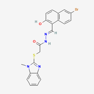 N'-[(6-bromo-2-hydroxy-1-naphthyl)methylene]-2-[(1-methyl-1H-benzimidazol-2-yl)thio]acetohydrazide