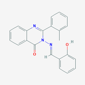 molecular formula C22H17N3O2 B3727943 3-[(2-hydroxybenzylidene)amino]-2-(2-methylphenyl)-4(3H)-quinazolinone 