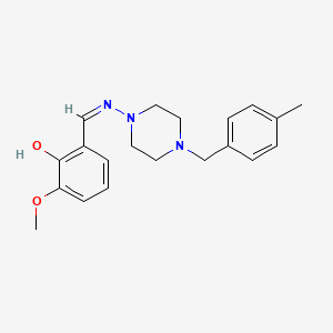 molecular formula C20H25N3O2 B3727952 2-methoxy-6-({[4-(4-methylbenzyl)-1-piperazinyl]imino}methyl)phenol 