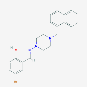 molecular formula C22H22BrN3O B3727962 4-bromo-2-({[4-(1-naphthylmethyl)-1-piperazinyl]imino}methyl)phenol 
