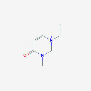 molecular formula C7H11N2O+ B372799 1-Ethyl-3-methyl-4-oxo-1,4-dihydropyrimidin-3-ium 