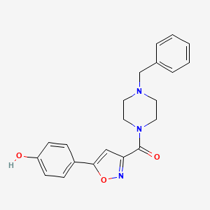 molecular formula C21H21N3O3 B3728010 4-{3-[(4-benzyl-1-piperazinyl)carbonyl]-5-isoxazolyl}phenol 