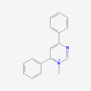 1-Methyl-4,6-diphenylpyrimidin-1-ium;iodide