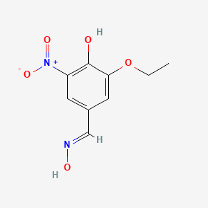 molecular formula C9H10N2O5 B3728160 3-ethoxy-4-hydroxy-5-nitrobenzaldehyde oxime 