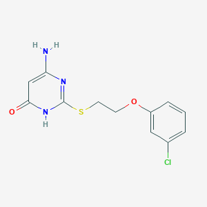 molecular formula C12H12ClN3O2S B3728211 6-amino-2-{[2-(3-chlorophenoxy)ethyl]thio}-4-pyrimidinol 