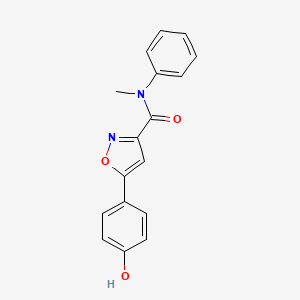 molecular formula C17H14N2O3 B3728226 5-(4-hydroxyphenyl)-N-methyl-N-phenyl-3-isoxazolecarboxamide 