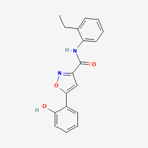 molecular formula C18H16N2O3 B3728234 N-(2-ethylphenyl)-5-(2-hydroxyphenyl)-3-isoxazolecarboxamide 