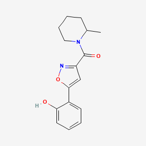 molecular formula C16H18N2O3 B3728237 2-{3-[(2-methyl-1-piperidinyl)carbonyl]-5-isoxazolyl}phenol 