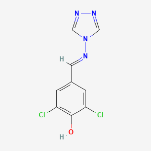 molecular formula C9H6Cl2N4O B3728248 2,6-dichloro-4-[(4H-1,2,4-triazol-4-ylimino)methyl]phenol 