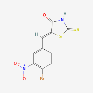 molecular formula C10H5BrN2O3S2 B3728269 5-(4-bromo-3-nitrobenzylidene)-2-thioxo-1,3-thiazolidin-4-one 