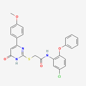 molecular formula C25H20ClN3O4S B3728294 N-(5-chloro-2-phenoxyphenyl)-2-{[4-(4-methoxyphenyl)-6-oxo-1,6-dihydro-2-pyrimidinyl]thio}acetamide 
