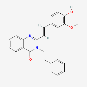 molecular formula C25H22N2O3 B3728309 2-[2-(4-hydroxy-3-methoxyphenyl)vinyl]-3-(2-phenylethyl)-4(3H)-quinazolinone 