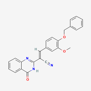 molecular formula C25H19N3O3 B3728330 3-[4-(benzyloxy)-3-methoxyphenyl]-2-(4-oxo-3,4-dihydro-2-quinazolinyl)acrylonitrile 
