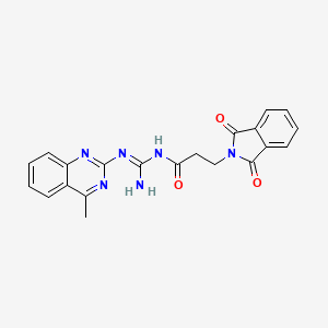 molecular formula C21H18N6O3 B3728344 3-(1,3-dioxo-1,3-dihydro-2H-isoindol-2-yl)-N-{imino[(4-methyl-2-quinazolinyl)amino]methyl}propanamide 