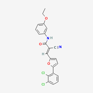 molecular formula C22H16Cl2N2O3 B3728356 2-cyano-3-[5-(2,3-dichlorophenyl)-2-furyl]-N-(3-ethoxyphenyl)acrylamide 