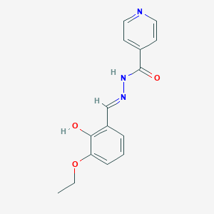 molecular formula C15H15N3O3 B3728375 N'-(3-ethoxy-2-hydroxybenzylidene)isonicotinohydrazide 