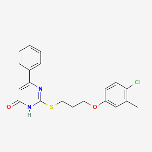 molecular formula C20H19ClN2O2S B3728395 2-{[3-(4-chloro-3-methylphenoxy)propyl]thio}-6-phenyl-4(3H)-pyrimidinone 