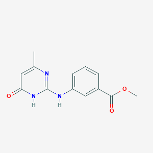 molecular formula C13H13N3O3 B3728400 methyl 3-[(4-methyl-6-oxo-1,6-dihydro-2-pyrimidinyl)amino]benzoate 