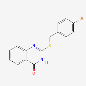 molecular formula C15H11BrN2OS B3728411 2-[(4-bromobenzyl)thio]-4(3H)-quinazolinone 